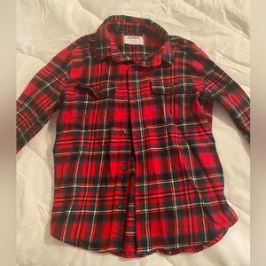 Old Navy red flannel plaid long sleeve shirt